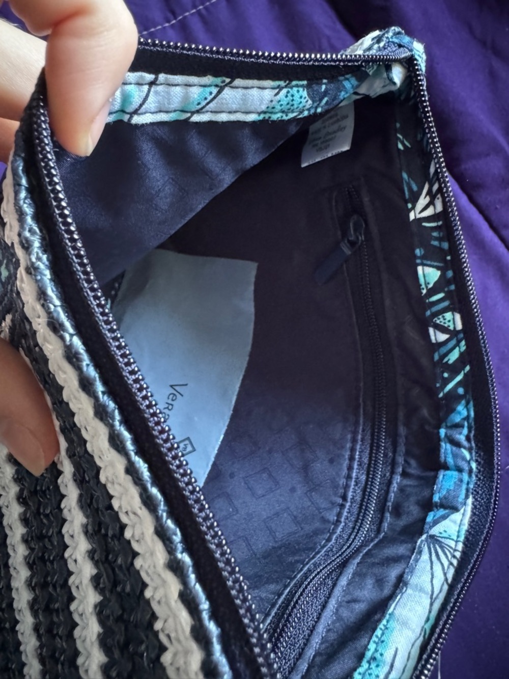 Vera Bradley Sailboat Straw Beach Wristlet Clutch NWT - Picture 11 of 12